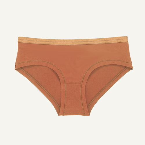 Organic Cotton Mid-Rise Hipster in Spice
