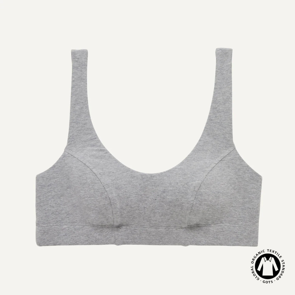 Organic Cotton Scoop Bralette in Lunar