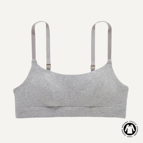 Organic Cotton Tank Bralette in Lunar