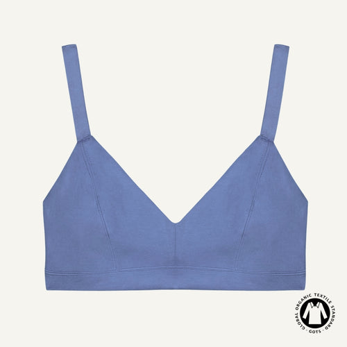Organic Cotton Triangle Soft Bra in Gale