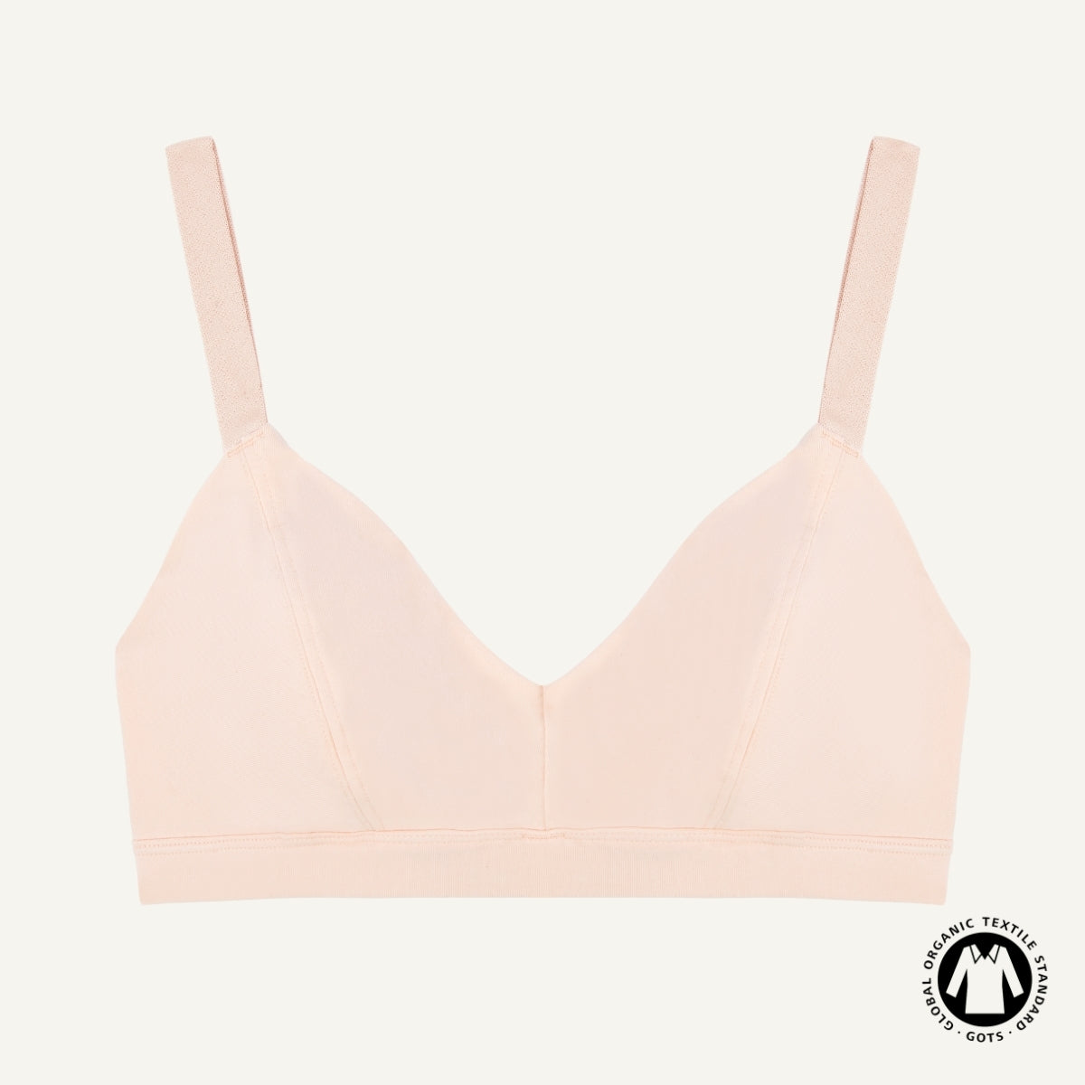 Organic Cotton Triangle Soft Bra in Quartz