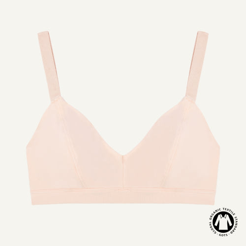 Organic Cotton Triangle Soft Bra in Quartz