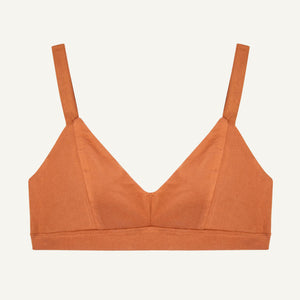 Organic Cotton Triangle Soft Bra in Spice