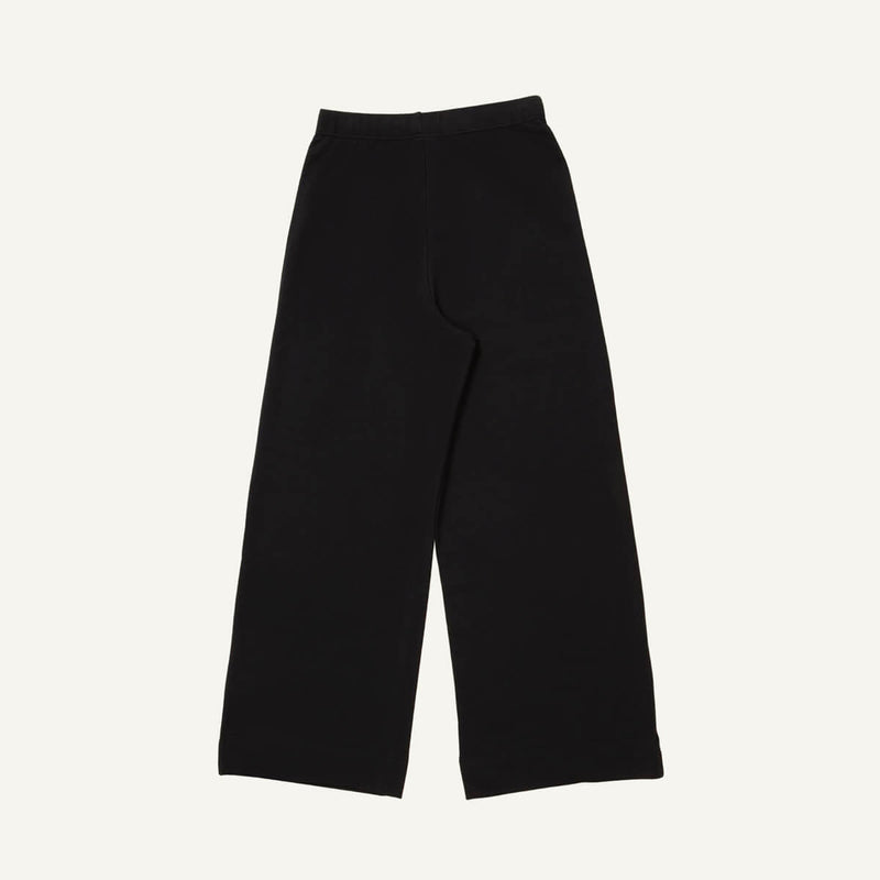 Organic Cotton Wide-Leg Pant in Graphite