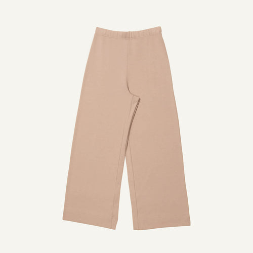 Organic Cotton Wide-Leg Pant in Stone