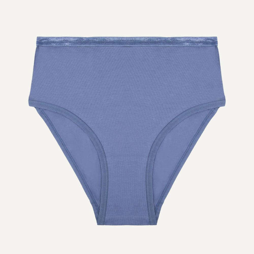 Organic Cotton High-Rise Brief in Gale