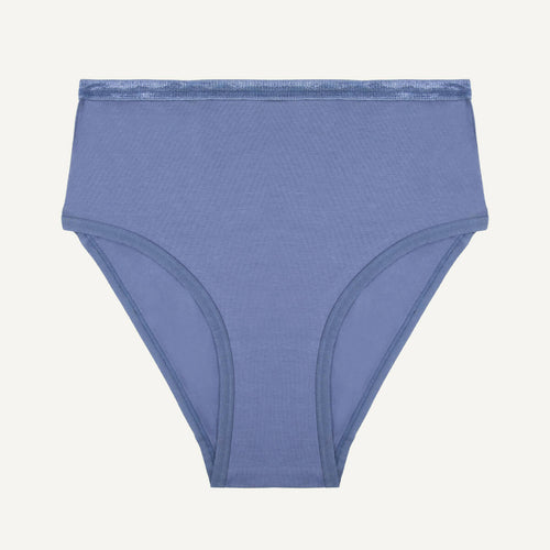 Organic Cotton High-Rise Brief in Gale