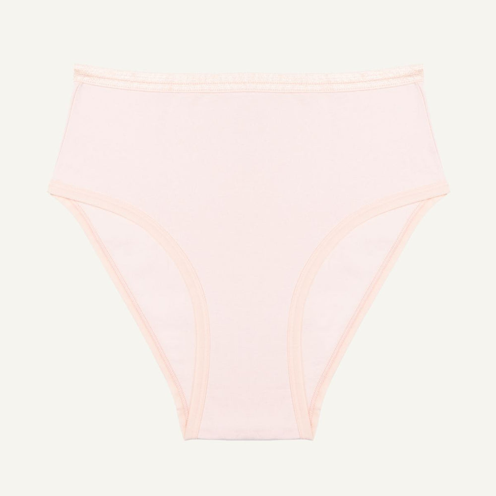 Organic Cotton High-Rise Brief in Quartz