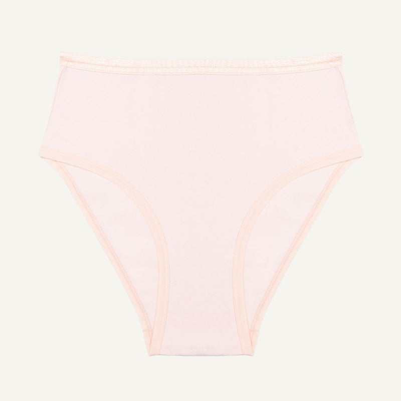 Organic Cotton High-Rise Brief in Quartz