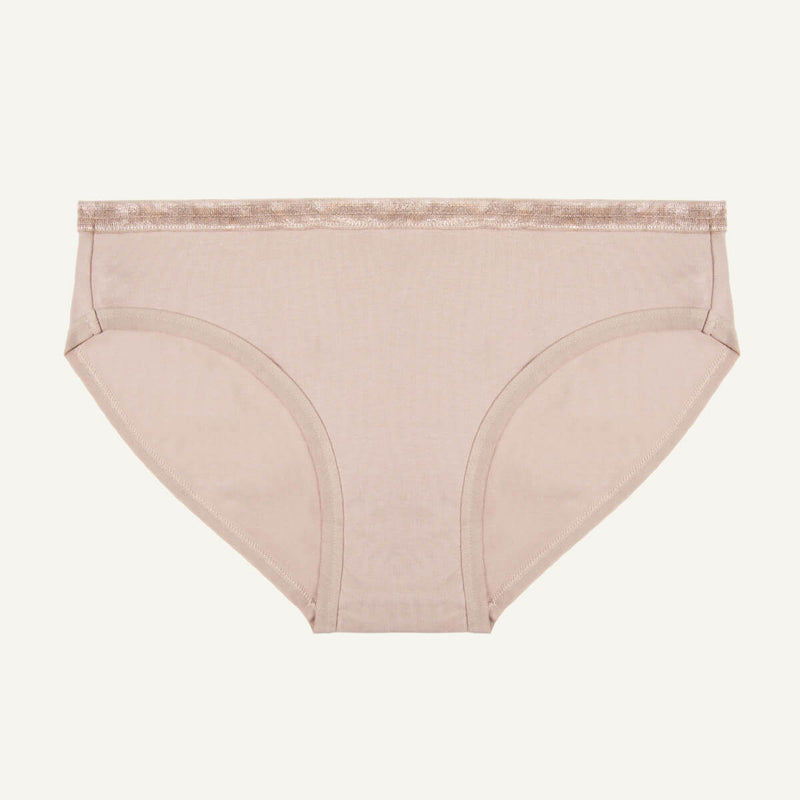 Organic Cotton Low-Rise Brief in Stone