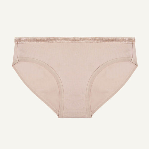 Organic Cotton Low-Rise Brief in Stone