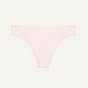 Organic Cotton Low-Rise Thong in Quartz