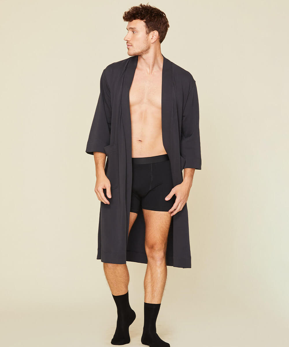 Subset Men's Organic Cotton Loungewear & Innerwear: Robes & Socks | Subset