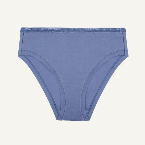 Organic Cotton Mid-Rise Bikini in Gale