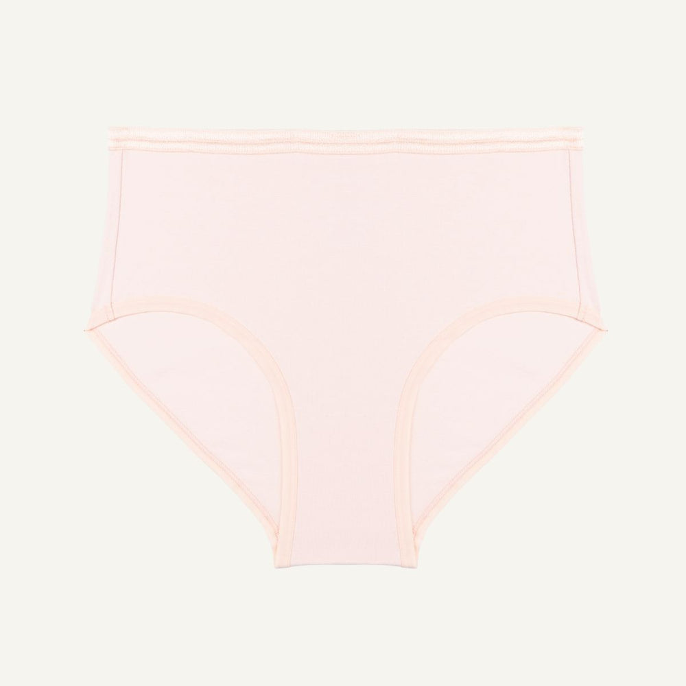 Organic Cotton Mid-Rise Brief in Quartz