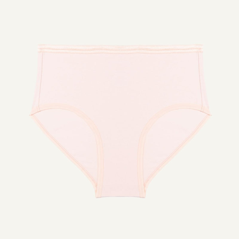 Organic Cotton Mid-Rise Brief in Quartz