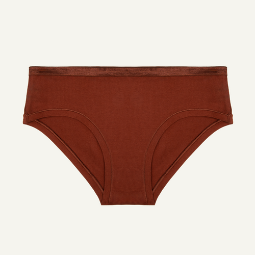 Organic Cotton Mid-Rise Hipster in Cacao