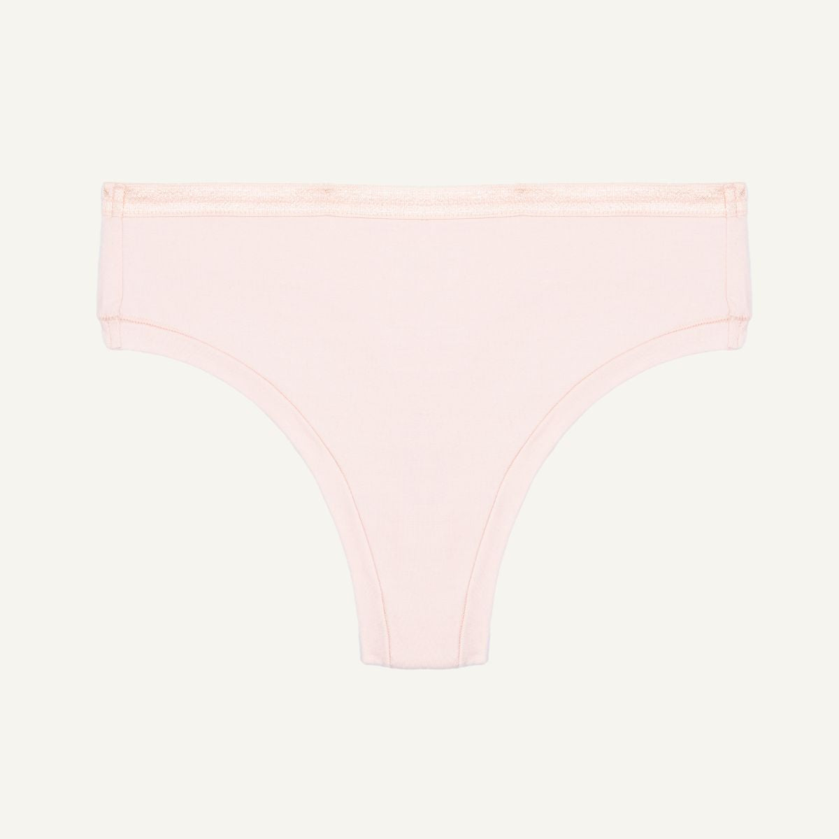 Organic Cotton Mid-Rise Thong in Quartz