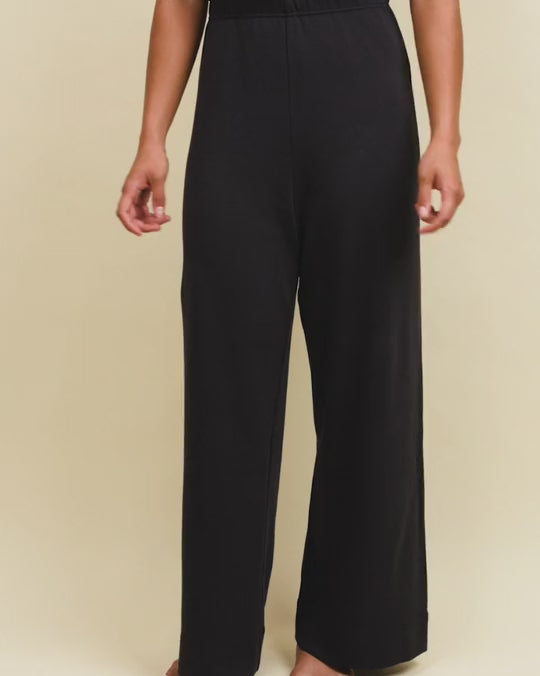 Subset Organic Cotton Wide-Leg Lounge Pant: Available in sizes XS