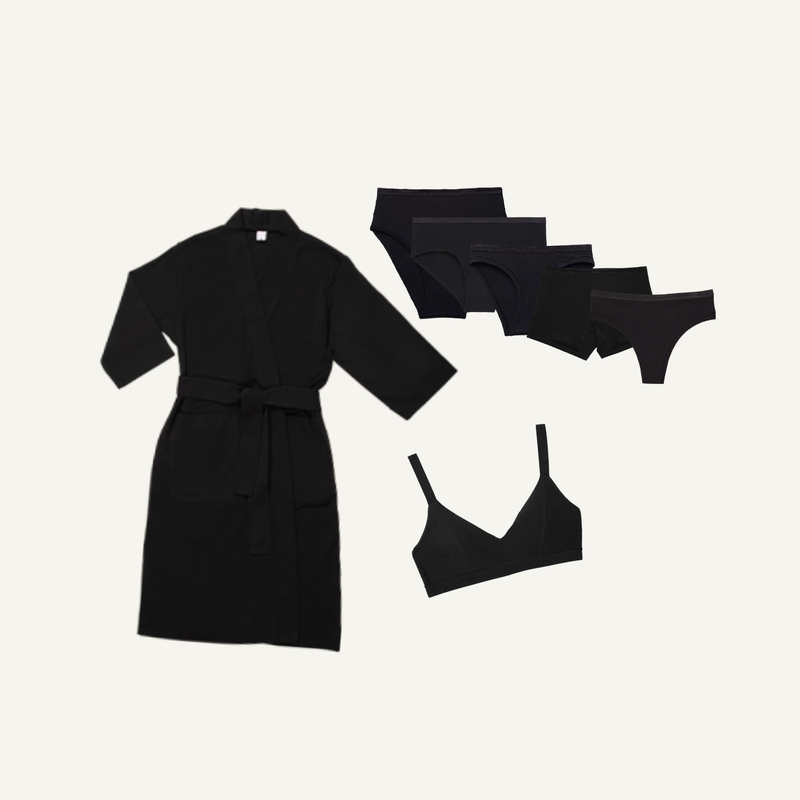 Organic Cotton Mother's Day Gift Set in Carbon