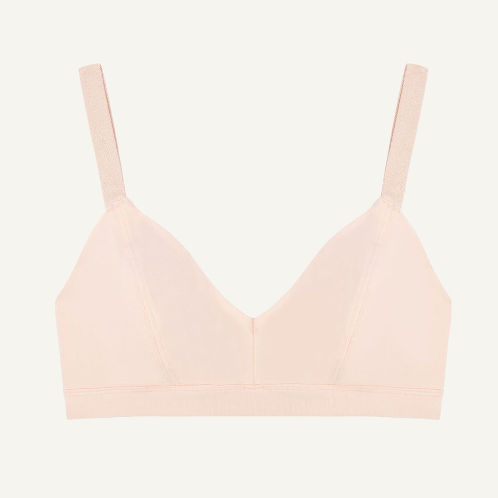 Organic Cotton Triangle Soft Bra in Quartz