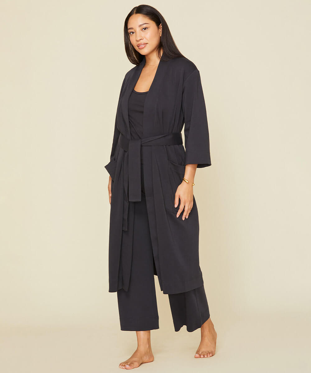 Organic Robe Subset Organic Cotton Essential Lounge Robe: Available in sizes XS-2XL ...