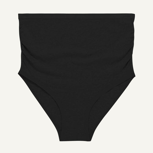 Organic Cotton Maternity Above-Belly Brief in Carbon