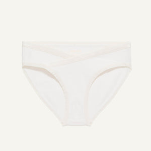 Organic Cotton Maternity Below-Belly Brief in Cloud Nine