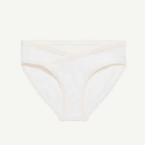 Organic Cotton Maternity Below-Belly Brief in Cloud Nine