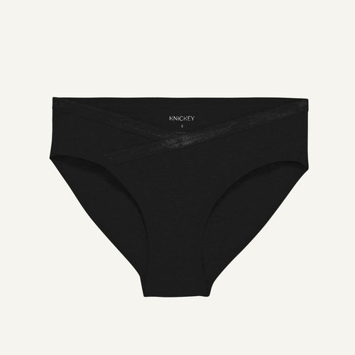 Organic Cotton Maternity Below-Belly Brief in Carbon