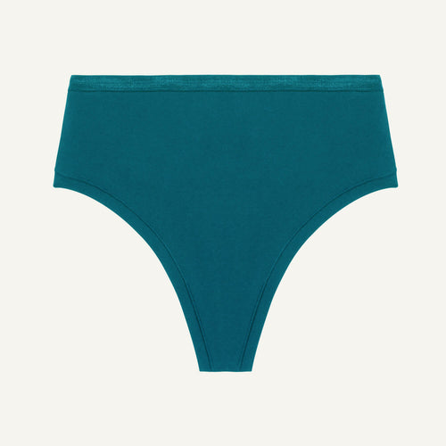 SALE High-Rise Thong in Pacific