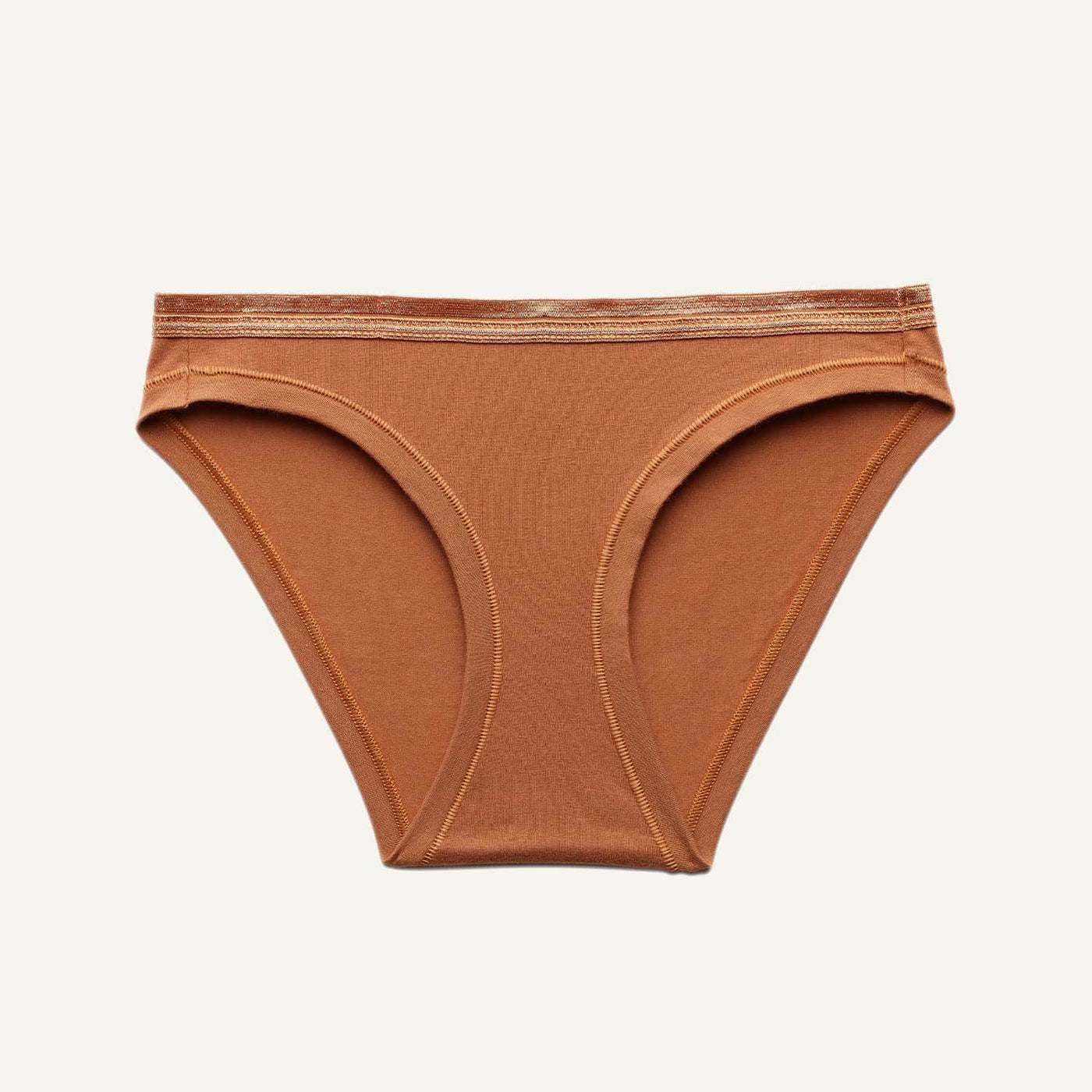 Susanny Women's Menstrual Leakproof High Cut Underwear Sexy Cheeky Panties  Bikini Bottoms Period Low Rise Bathing Suit Bottoms Light Brown 3XL 