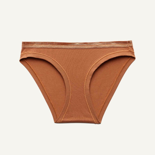 Organic Cotton Low-Rise Bikini in Spice