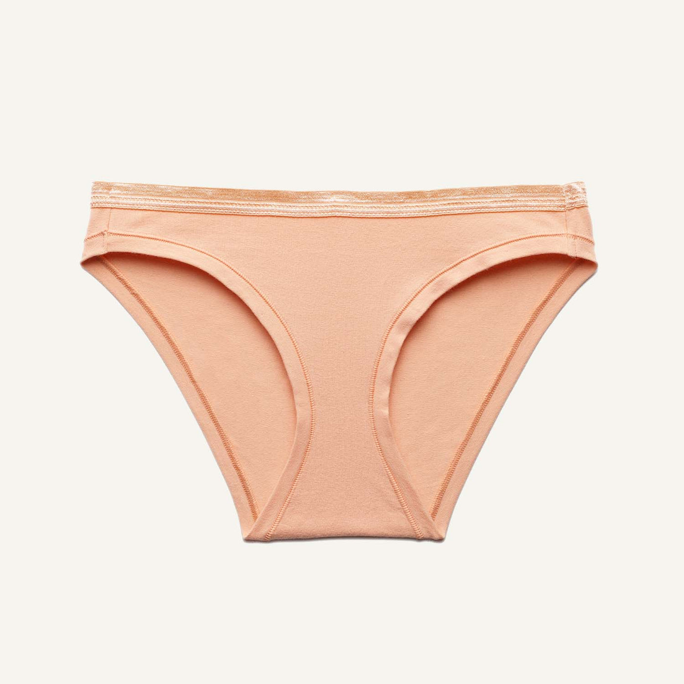 Organic Cotton Low-Rise Bikini in Peach