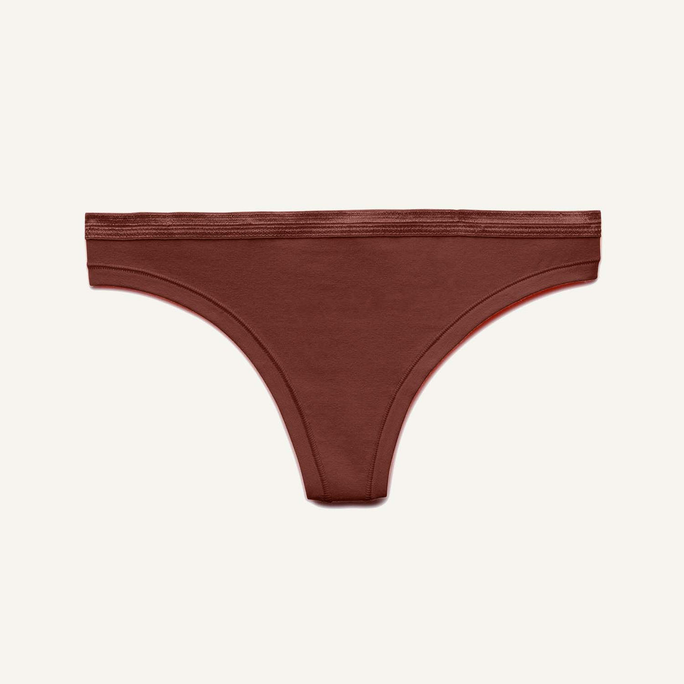 Cotton Essentials Mid-Rise Thong Panty in Red