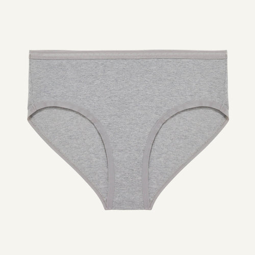 Organic Cotton Mid-Rise Brief in Lunar