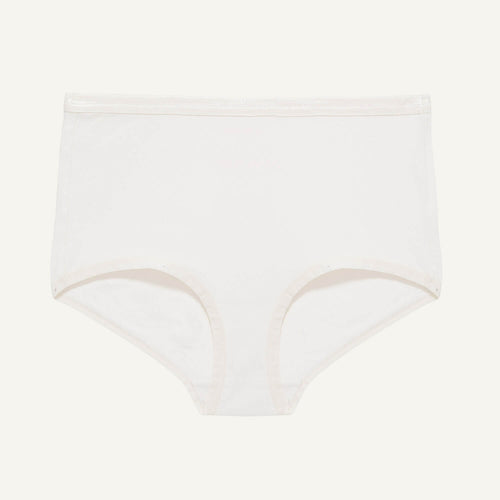 Organic Cotton Mid-Rise Retro Brief in Cloud Nine