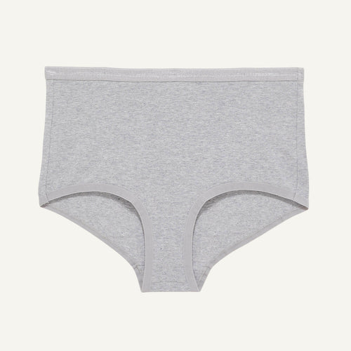 Organic Cotton Mid-Rise Retro Brief in Lunar