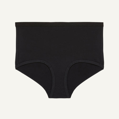 Organic Cotton Mid-Rise Retro Brief in Carbon