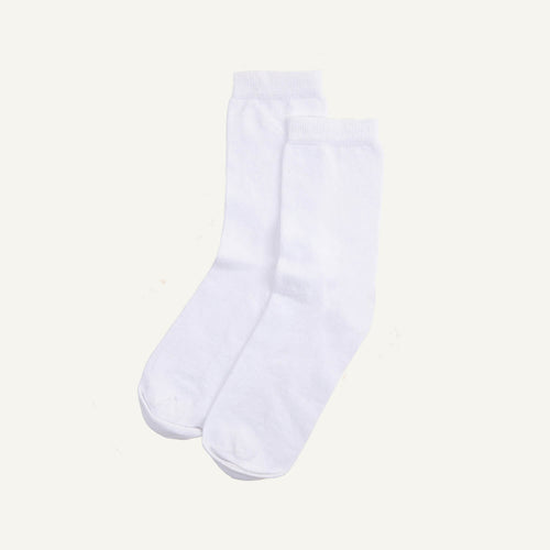 Organic Cotton Crew Sock in Salt