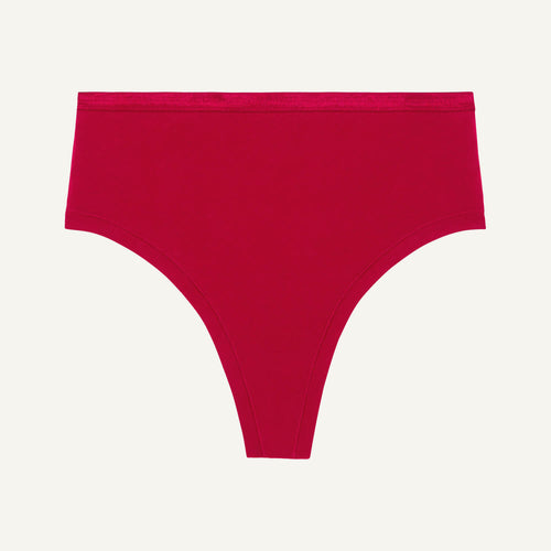 SALE High-Rise Thong in Cherry