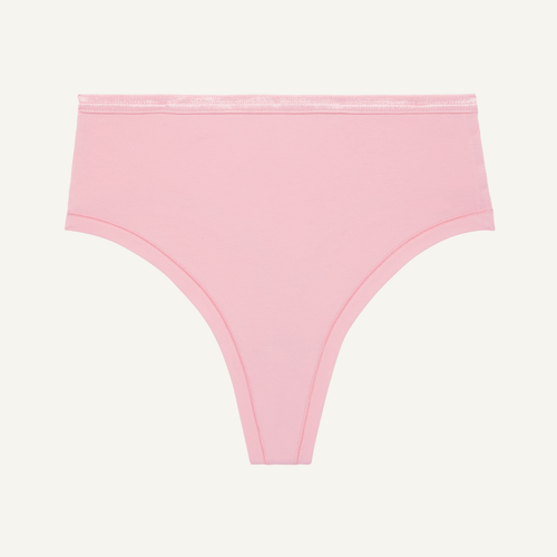 SALE High-Rise Thong in Rosy Cheeks