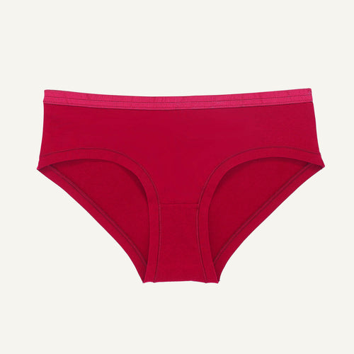 Organic Cotton Mid-Rise Hipster in Cherry