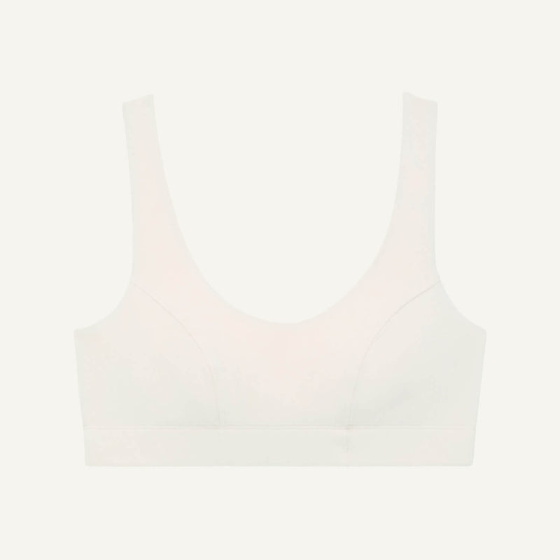 Organic Cotton Scoop Bralette in Cloud Nine