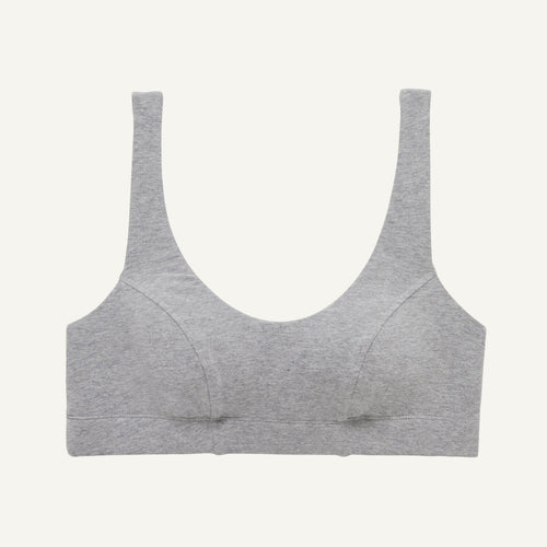 Organic Cotton Scoop Bralette in Lunar