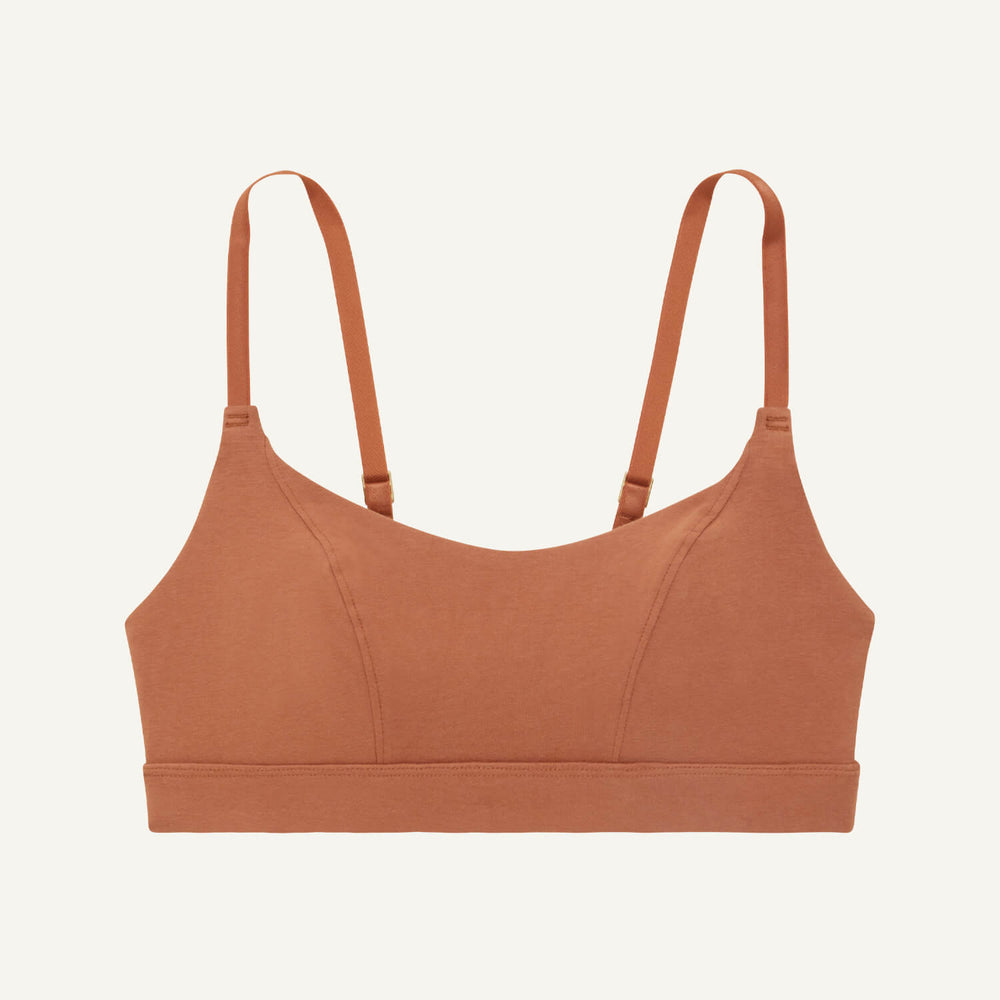 Organic Cotton Tank Bralette in Spice