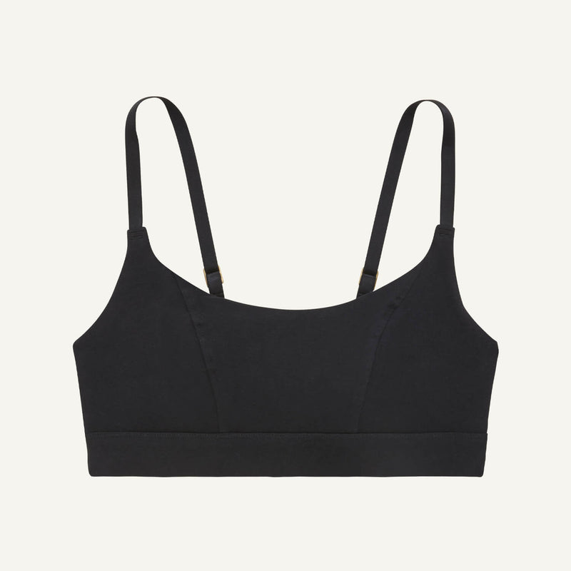 Organic Cotton Tank Bralette in Carbon