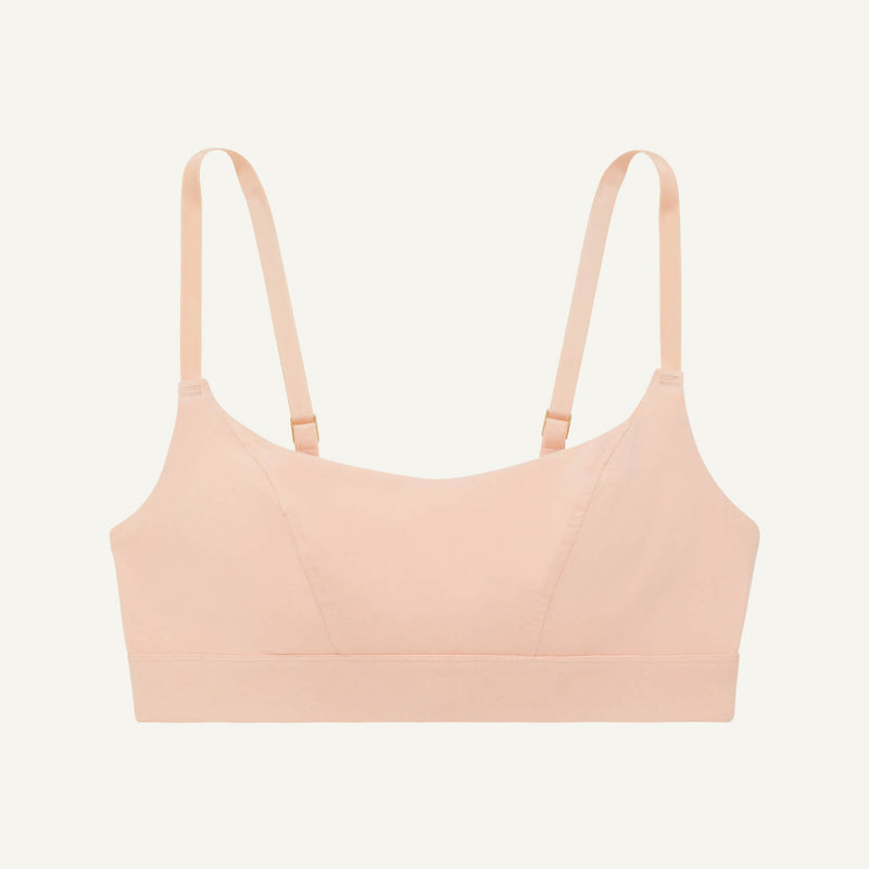 Organic Cotton Tank Bralette in Peach